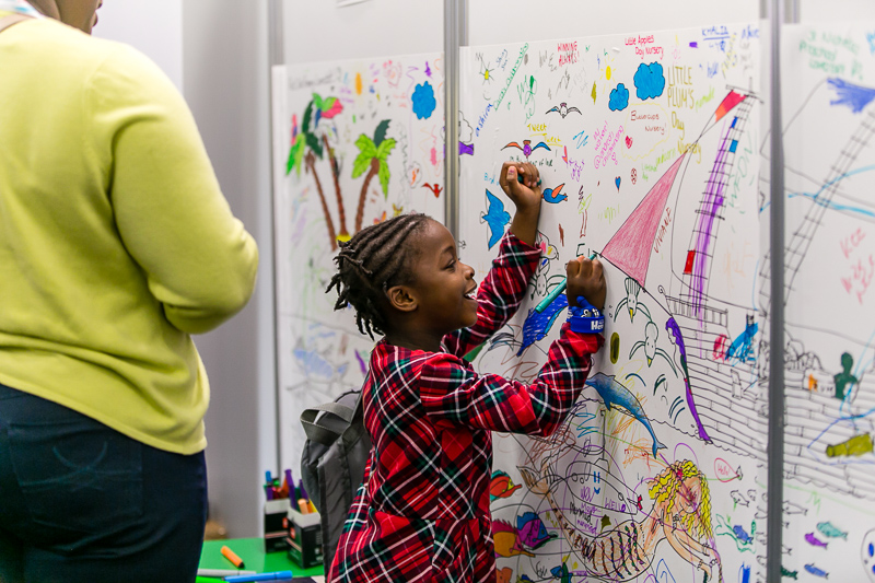 Childcare Expo London - colouring wall